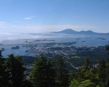 View of Sitka from Mt. Verstovia